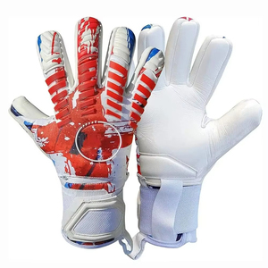 Gants de gardien de but de football unisexes, longueur poignet, en PU, antidérapants, respirants, ajustables, avec doigts et pouce en silicone imprimés - Product Image 6