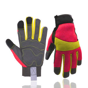 Gants de mécanicien de haute qualité en gros pour la protection des paumes et des mains, gants de mécanicien en cuir avec embouts de doigts, gants de sécurité - Product Image 2
