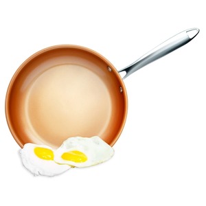 Copper Non-Stick Frying <b>Pan</b> Round Aluminum Body Stainless Steel Handle Ceramic Coating For Gas <b>And</b> Induction Cooker - Product Image 5