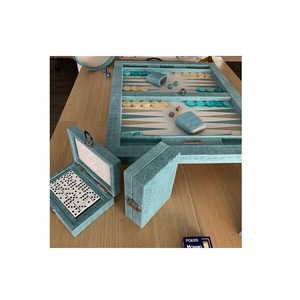 Premium PU Leather Backgammon <b>Board</b> <b>Game</b> Set Portable Croc Pattern Family Party <b>Table</b> <b>Games</b> Luxury Business Gift Backgammon Set - Product Image 6