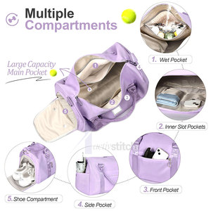 Bolsas de Gimnasio Plegables de Gran Capacidad, Hechas de Nailon y Poliéster Impermeables, Ligeras y Portátiles, con Correa Ajustable, MOQ Bajo - Product Image 2