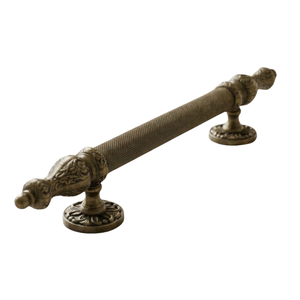 Manija de Puerta Resistente de Latón Sólido de Primera Calidad HI SAFE, 36 Pulgadas, Acabado de Latón Antiguo Moderno, para Entrada Exterior - Product Image 1