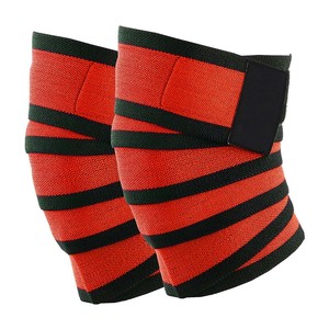 Bandes de compression élastiques en coton respirant et doux pour les genoux, idéales pour les soulevés de terre, les squats, l'entraînement de force, avec logo personnalisé, pour la gym et l'entraînement. - Product Image 3