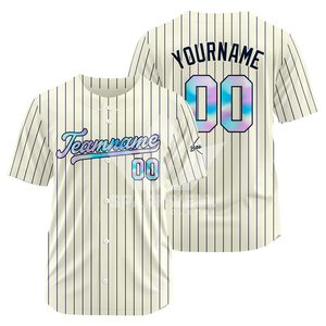 Maillot de baseball personnalisé à manches courtes, boutonné sur le devant, anti-humidité, imprimé par sublimation, unisexe, pour adulte, uniforme d'équipe, coupe classique - Product Image 3