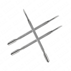 Empujador de Cutículas Profesional de Acero Inoxidable Plateado de Doble Punta, Raspador de Uñas para Manicura, Pedicura y Eliminación de Esmalte - Product Image 3