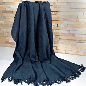 ผ้าห่มผ้าฝ้ายธรรมดา น้ำหนักเบา นุ่ม ระบายอากาศได้ดี ทำด้วยมือ ใช้คลุมโซฟา คลุมเตียง ผ้าธรรมชาติ ตกแต่งบ้าน สไตล์มินิมอล - Product Image 2