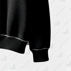 Sudadera con Capucha Unisex de Invierno, Color Sólido, con Logotipo Personalizado, Mezcla de Algodón y Felpa Suave, Detalle de Costura Limpia, Estilo Urbano Moderno - Product Image 3