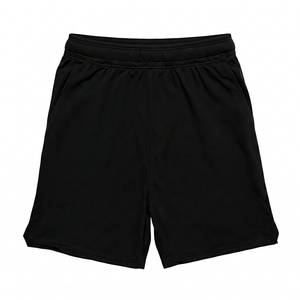 Pantalones Cortos Deportivos Personalizados para Hombre, Negros, de Poliéster, con Logotipo Personalizado, Cordón Frontal, Secado Rápido, 7 Pulgadas de Largo - Product Image 3