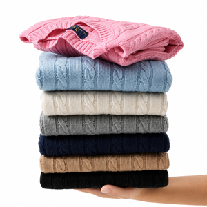 Pull en maille torsadée unisexe de haute qualité pour l'hiver, fournisseur de vêtements en gros, stock mondial de vêtements du Bangladesh, pulls - Product Image 1