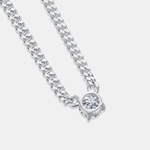 Vente flash - Collier en argent sterling 925 de luxe avec diamant moissanite - Collier pour mariage, anniversaire - Cadeau de bijoux au prix d'exportation - Product Image 2