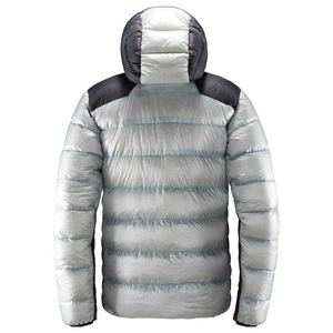 Men's Hooded Down Coat <b>Silver</b> Black <b>Puffer</b> <b>Jacket</b> Casual Winter Outerwear with Zipper Closure Standard Fit - Product Image 2