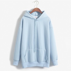 Sudadera con capucha roja extragrande, vestido con capucha de forro polar ecológico, sudadera informal de invierno para mujer - Product Image 2