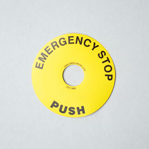 Etiqueta Adhesiva de Señalización de Parada de Emergencia para Máquinas Industriales, Paneles de Control Eléctrico, Equipos de Fábrica, Operador - Product Image 1