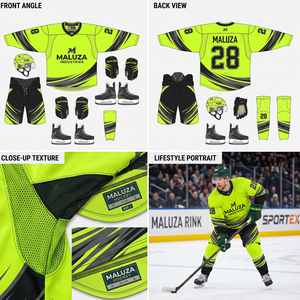 Conjunto de Uniforme de Hockey sobre Hielo Personalizado para Equipo, 100% Poliéster, Transpirable, Absorbe la Humedad, Tallas Grandes, Protección UV (UPF 50), para Todas las Temporadas - Product Image 5