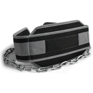 synthetic leather new Weight Lifting Dipping <b>Belt</b> Dip <b>Chain</b> Pull Ups - Product Image 2