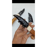 Daga con Punta de Flecha de Cuarzo Hecha a Mano, Mango de Madera, Arte Feng Shui, Coleccionable, Figura Decorativa, Regalo Empresarial