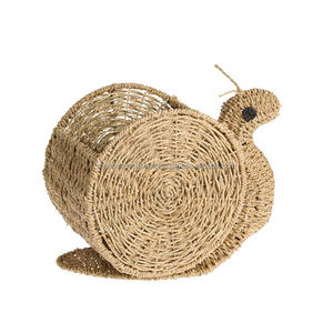 Water Hyacinth Snail Shaped <b>Basket</b> Durable & Cute Organizer for Pet <b>Toys</b> & Accessories Available In Assorted Designs And Sizes - Product Image 1