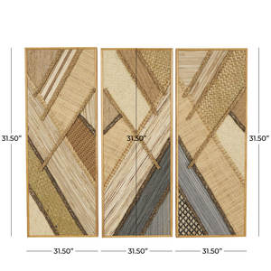 DreamCraft Décoration murale de ferme abstraite moderne en bois texturé fait à la main pour le salon. - Product Image 4