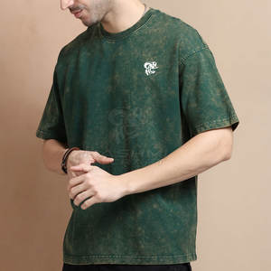 T-shirt en coton premium délavé à l'acide pour homme – Confortable au quotidien, tissu doux et respirant, idéal pour la mode urbaine - Product Image 3