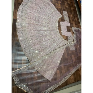 Hermoso hilo bordado vestido de noche desgaste del partido Lehenga Choli - Product Image 3