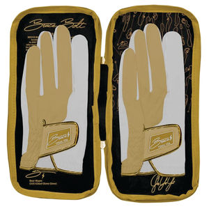BRUCE BOLT Custom Logo PU Leather Right Hand <b>Full</b> Finger Durable Non <b>Slip</b> Adjustable Hook and Loop Closure Sports Golf Gloves - Product Image 6