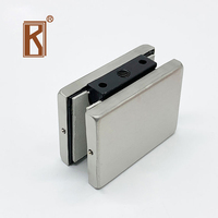Support inférieur carré sans cadre pour porte vitrée en acier inoxydable, fixation pour quincaillerie de porte d'entrée de magasin
