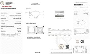 เพชร CVD ผลิตในห้องปฏิบัติการ 2.50 กะรัต พร้อมใบรับรอง IGI รูปทรงปริ้นเซส สีชมพูแฟนซีสดใส ความสะอาด VVS2 สำหรับแหวนหรูหรา เป็นของขวัญ - Product Image 2