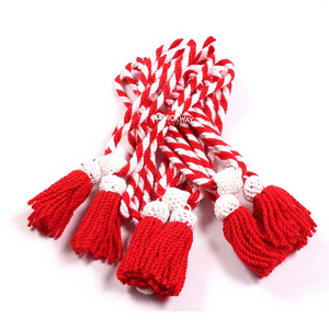 New Style High Quality Sale Ceremonial Men's <b>Hat</b> Cord Ceremonial Branded <b>Hat</b> Cord Custom Red White Color - Product Image 3
