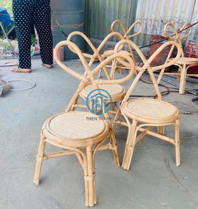 Chaise de salle à manger pour enfants en osier bleu, mobilier de crèche en rotin naturel, chaise de salle de jeux Montessori, fabricant OEM ODM Vietnam - Product Image 5