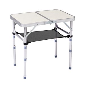 Tavolo da campeggio e picnic pieghevole in alluminio da 60 cm, 3 altezze regolabili, portatile e leggero per patio e esterni - Product Image 3