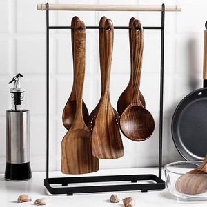 Juego de 4 Cucharas de Madera Hechas a Mano, Utensilios de Cocina Antiadherentes y Seguros con Espátula, Herramientas de Cocina de Alta Calidad al por Mayor - Product Image 2