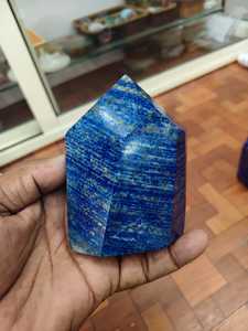 Torre de Cristal de Lapislázuli Natural Pulido, Punta Hexagonal, Azul Intenso, Cristal Curativo, Escultura Decorativa para el Hogar, Navidad - Product Image 4