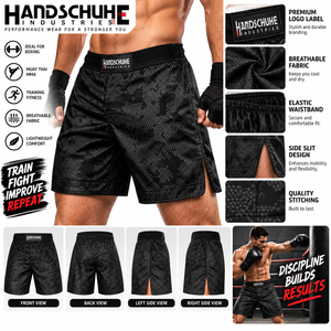 Pantalones Cortos de Boxeo Personalizados de Alta Elasticidad para Artes Marciales, Ropa Deportiva de Poliéster Satinado, Doble Costura, para Verano - Product Image 3
