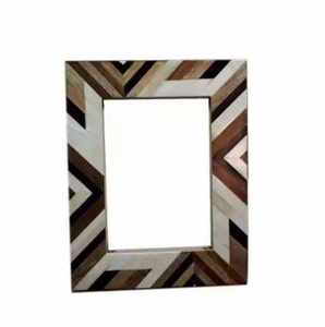 Hot Selling Handmade UV <b>Printed</b> Bone Inlay Photo Framed White Marble Hand Inlay MDF Board Mosaic Photo <b>Frame</b> - Product Image 5