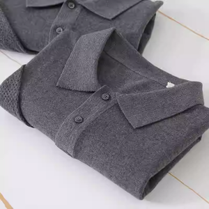 เสื้อโปโลสำหรับผู้ชายเสื้อคอตตอนสีพื้นแบบพรีเมี่ยมมาใหม่สีพิเศษ - Product Image 5