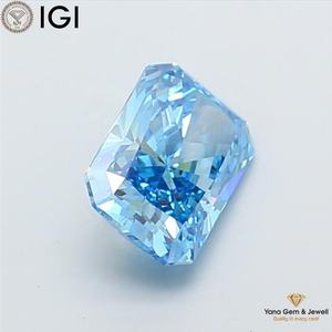 เพชรคุณภาพเยี่ยม 2.50 กะรัต ผลิตในห้องปฏิบัติการด้วยวิธี CVD ความใสระดับ VS1 สีฟ้าสดใสทรงรัศมี พร้อมใบรับรอง IGI สำหรับแหวนหรู - Product Image 3