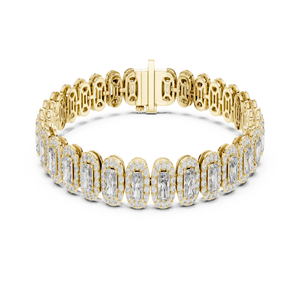 AADIHI JEWELS Pulsera de Lujo para Hombre, Chapada en Rodio, con Diamante Cultivado en Laboratorio de Corte Ovalado en Oro Rosa, Certificada por IGI, Clásica para Uso Diario - Product Image 4