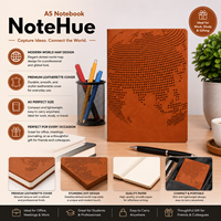 Libreta de Tapa Dura Premium Flex Executive A5, Encuadernación Cosida, Cierre Metálico, 192 Páginas, Papel Liso de 100 g/m², Negra, para Oficina y Estudio