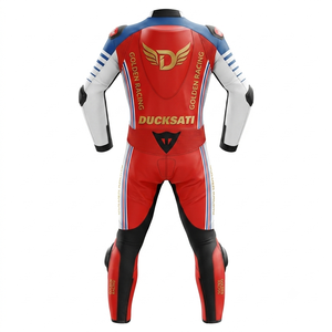ชุดแข่งรถมอเตอร์ไซค์ Francesco Bagnaia รุ่น Ducati MotoGP หนังวัวและหนังจิงโจ้ หนา 1.3 มม. พร้อมเกราะป้องกัน CE - Product Image 2