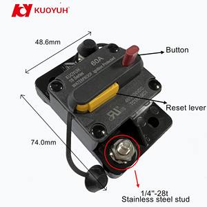 Interruptores de Circuito de Alta Tensión y Alto Amperaje, 25-150A, Montaje en Superficie, Reinicio Manual, para Equipos Electrónicos Industriales - Product Image 4