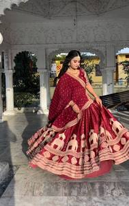 Lehenga Choli vert brodé avec des paillettes, robe de mariée traditionnelle, tenue de cérémonie - Product Image 6