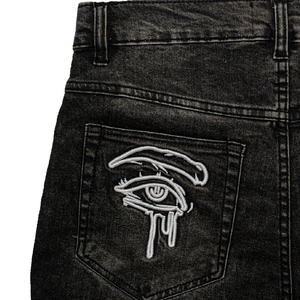 MOGGIO SPORTS Pantalones Cortos de Mezclilla Desgastados para Hombre, de Pierna Recta, Cintura Alta, Estilo Urbano, de Algodón para Verano, con Servicio OEM - Product Image 4