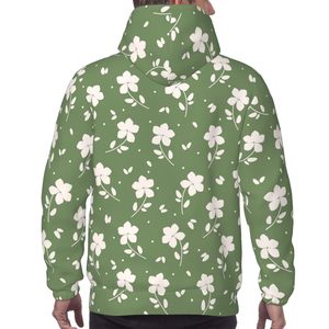 Sweat à capuche thermique d'hiver unisexe, 100% coton, doublure en tissu polaire, logo imprimé sur le devant, design personnalisable - Product Image 4