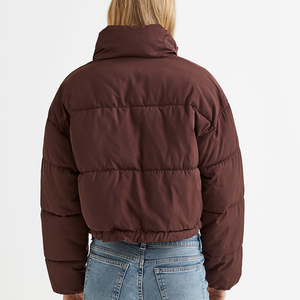 New women Quilted Puffer <b>Jacket</b> Causal Fashion Design Solid Color Drop Shoulder Zipper Closure <b>Short</b> Length Women Puffer <b>Jacket</b> - Product Image 5