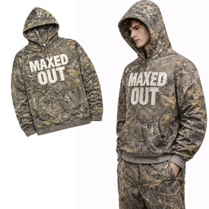 Relaxed Fit Real Tree Design Camo Print Hoodies Heavyweight Cotton Fleece Custom Logo Thick Fabric Wholesale Supply - Product Image 1