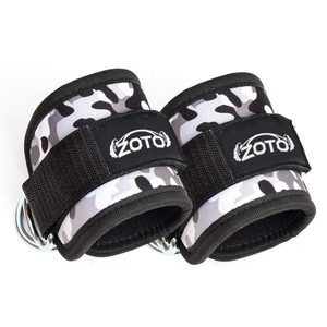 Sangles de cheville rembourrées en néoprène à motif camouflage imprimé pour machines à câbles, manchettes de cheville rembourrées pour la gym, pour exercices de fessiers, vente en gros - Product Image 1