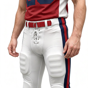 Conjunto de Uniforme de Fútbol Americano para Hombre, Rojo, Azul y Blanco, Número 23, Acolchado, Sublimado, Cuello Redondo, Manga Corta, Ropa Deportiva, Uniforme para Equipo Adulto - Product Image 5