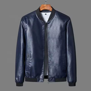 Premium Men's Real Lambskin <b>Leather</b> <b>Winter</b> Racer <b>Jacket</b> with Sheep Fur Trim Classic Slim Fit Genuine <b>Leather</b> Outerwear - Product Image 3
