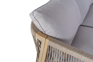 Elegante salón de 2 plazas de madera de acacia | Diseño de brazo de cuerda | Muebles de exterior para hotel y patio - Product Image 3