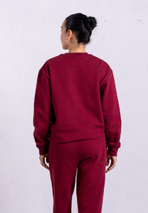 Ensemble de survêtement deux pièces personnalisé pour femme, coupe ample, sweat-shirt polaire uni et pantalon de jogging oversize - Product Image 2
